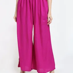 TAG 7 Women Magenta Palazzos-image-85