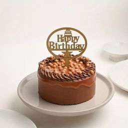 Decadent Happy Birthday Chocolate Butterscotch Cake-image-35
