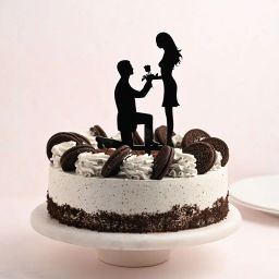 Chocolate Oreo Cake with Couple Cake Topper-image-42