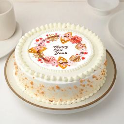 Delicious New Year Butterscotch Poster Cake-image-61