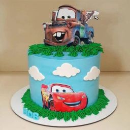 Mcqueen and Mater Fondant Kids Cake-image-22