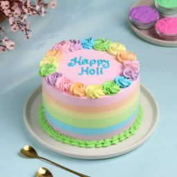 Rainbow Bliss Holi Celebration Cake-image-73