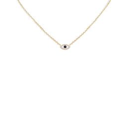 Angara 18KT Gold Sapphire Evil Eye Diamond Studded Pendant -3.19 gm-image-6