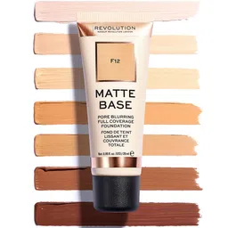 Makeup Revolution London Matte Base Full Coverage Foundation 28ml - Shade F6 image 2