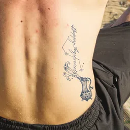 LICK Matte Finish Realistic Semi Temporary Body Tattoo - Happy Acquarius LK-830-image-34