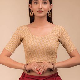 Bindigasm's Advi Woven Design Stretchable Saree Blouse-image-35