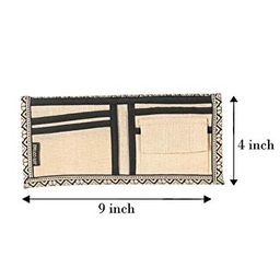 jute cottage Eco-Friendly Wallet 2 Fold Elephant Print - Olive Green image 2
