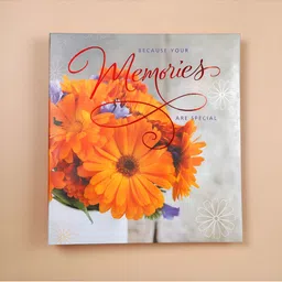 Archies Grey & Orange Printed Auto Stick Photo Album-image-95