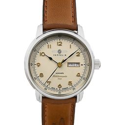 ZEPPELIN Men Textured Dial & Leather Straps Analogue Automatic Motion Powered Watch 96645-62