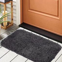 Black gold Grey Cotton Anti Slip Heavy Duty Entrance Rug Shoes Scraper Doormat-53