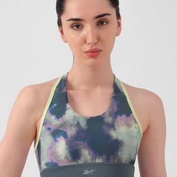 Reebok Printed Running Aop Underwired Non Padded Workout Bra-35