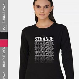 CHOZI Pack Of 2 Typography Printed Cotton T-shirt-picture-31