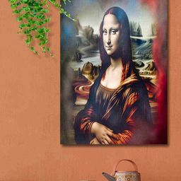 SAF Canvas Black & Brown Monalisa Waterproof Wall Art-image-31
