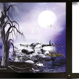 PnF Purple & White Wooden Floral and Botanical Wall Painting-image-94