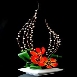 PnF Black & Red Floral and Botanical Paintings Wall Art-image-64