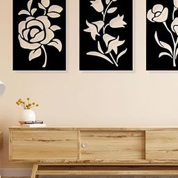 ARTROOMS Black Flower Textured Metal Wall Hanging-image-18