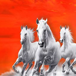 Wallpics Orange & White Printed Wall Poster-image-99