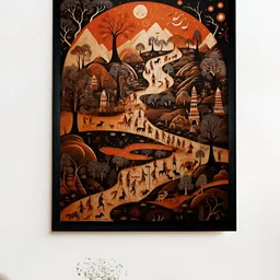 SOWPEACE Brown & Beige Canvas Abstract Wall Art-image-71