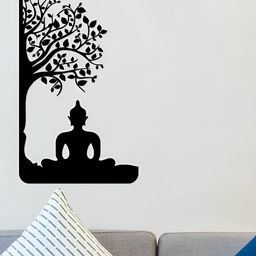 ARTROOMS Black Metal Buddha Wall Decor-picture-10