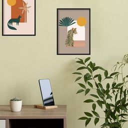 Happening Hippo 2-Pcs Grey & Pink Painting Wall Art-19