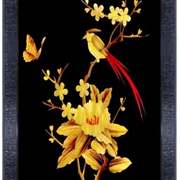 PnF Black & Yellow Paper Abstract Painting Wall Art-image-77