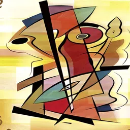 PnF Yellow & Red 3 Pieces Wooden Abstract Wall Sticker-picture-19