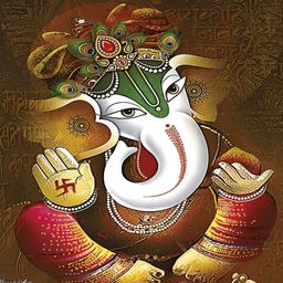 PnF Black & Mustard Religious Painting Wall Art-image-83