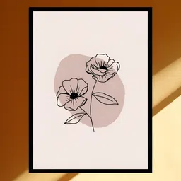 AbhiKalpya Art Studio-Get a vibe Peach-Coloured & Black Wooden Wall Painting-image-23