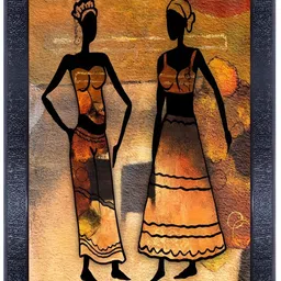 PnF Black & Brown Abstract Painting Wooden Wall Art-52