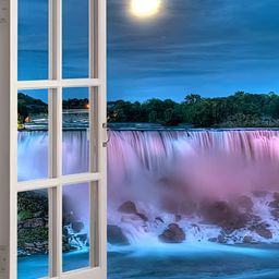 Wallpics Blue & Pink Printed High Quality Waterproof Wall Sticker-17