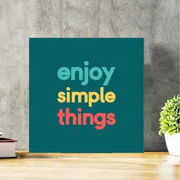 Gallery99 Green Enjoy Simple Things Textured Wooden Wall Art Panel-picture-53