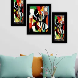 SAF Black 3-Pieces Painted Framed Wall Art-image-99