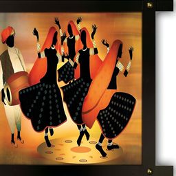 PnF Black & Orange Wooden Painting Wall Art-image-110