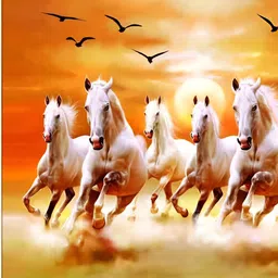 Wallpics White & Orange Birds and Animals Wall Poster-image-20