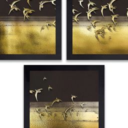 PnF Black & Beige 3 Pieces Birds and Animals Wall Arts-image-104