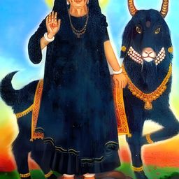 Wallpics Black & Orange Religious Wall Poster-image-106