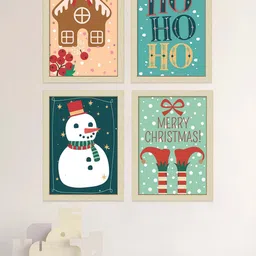 Art Street 4-Pcs Beige & Green Painted Wall Arts-image-4