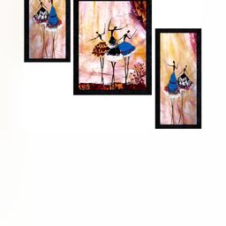 PnF Beige & Pink 3 Pieces Abstract Painting Wall Arts-18