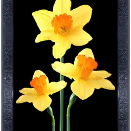 PnF Black & Green Floral and Botanical Wooden Painting Wall Art-image-55