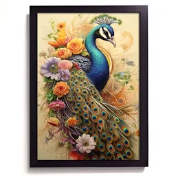 RANDOM Blue & Green Birds & Animals Painting Wall Art-picture-40