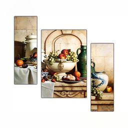 PnF Beige & Green 3 Pieces Wooden Other Wall Arts-image-67