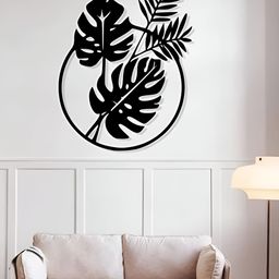ARTROOMS Black Leaf Metal Wall Decor-picture-6
