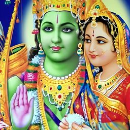 Wallpics Green & Red Paper Painting Wall Art-image-93