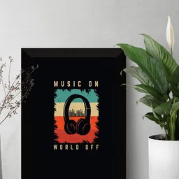 SAF Black Music Quotes Premium MDF Framed Wall Art-picture-10