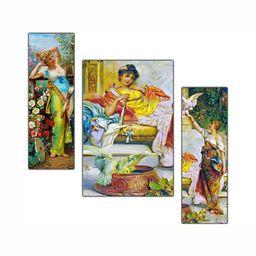 PnF Yellow & White 3 Pieces Wooden Painting Wall Art-image-66