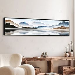 Art Street Blue Landscape Canvas Wall Art-image-83