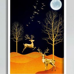 SAF White & Orange Nature Art Printed Framed Wall Art-image-63