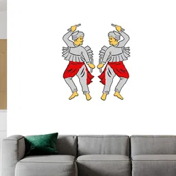 Wallpics Grey & Red Printed High Quality Waterproof Sticker Poster-8