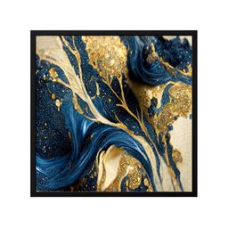 999Store Blue & Black Canvas Abstract Wall Art-picture-48