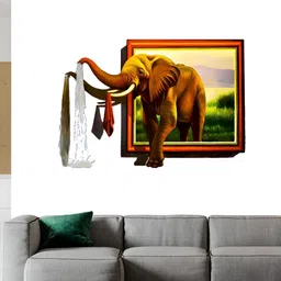 Wallpics Brown & White Printed Waterproof Self-Adhesive Wall Sticker-27